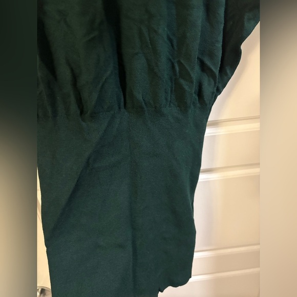 NWOT Zara Chic Green V-Neck Oversized Dolman Fitted Sexy Sweater Dress Small S - Picture 5 of 6